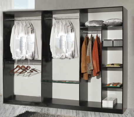 Luxus Kleider Schrank Designer Hochglanz Kleiderschränke Möbel Wohnen Holz Neu
