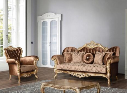 Klassische Wohnzimmer Sofagarnitur Sofa Couch Möbel einrichtung 3+1 Sitz