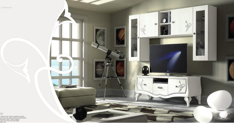 Wohnwand rtv Schrank Sideboard Schrank TV Holz Lowboard Kommode Design Möbel Neu