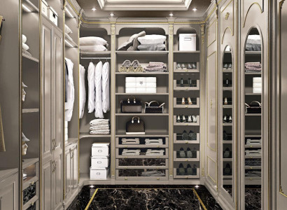 Begehbarer Kleider Schrank Luxus Umkleide Klassische Garderobe Maßanfertigung