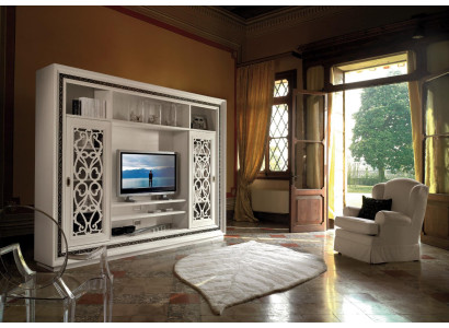 Schrank Vitrine Holz Wohnzimmer Möbel TV Schrankwände Moderne Design Wohnwand