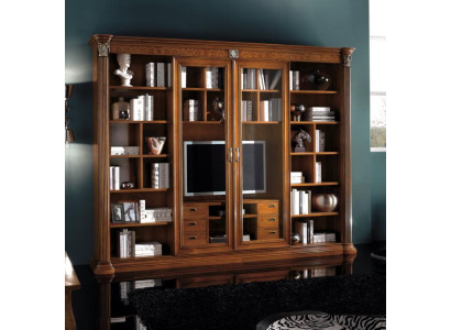 Schrank Vitrine Holz Wohnzimmer Möbel tv Schrankwände Design Wohnwand Vitrinen