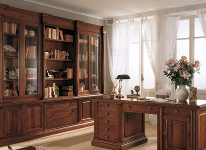 Büro Bücherregal Schrank Holz Büroschrank Regal Schränke Vitrine Italien Möbel