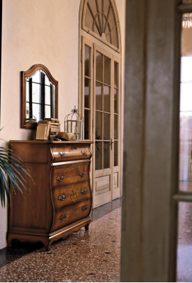 Kommode Sideboard Schrank Holz Kommoden Italienische Möbel Massiv Spiegel 2tlg