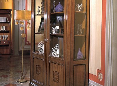 Vitrinen Glas Schrank Echtholz Vitrine Wohnzimmer Möbel Anrichte Massive Holz