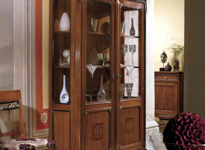 Möbel Großer Holz Braun Vitrine Luxus Vitrineschrank Design Möbel Italienische