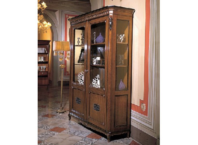Klassische Möbel Italienische Möbel Holz Braun Vitrine Schicke Vitrineschrank