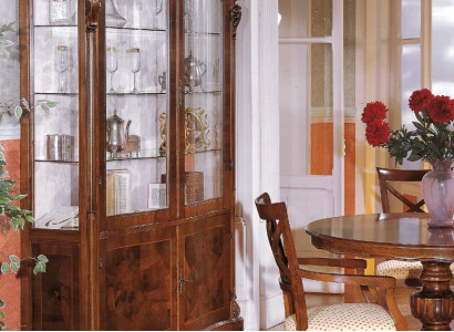 Luxus Schrank Holz Möbel Schränke Vitrine Regal Aktenschrank Glasschrank Antik
