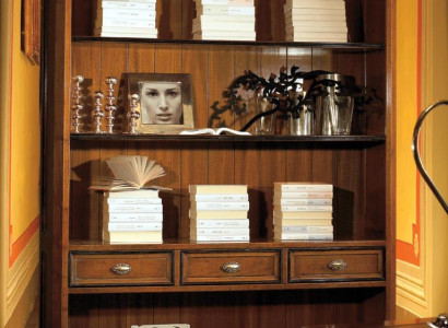 Büro Bücherregal Holz Bücherregal mit Schubladen Design Arbeitszimmer Möbel Neu