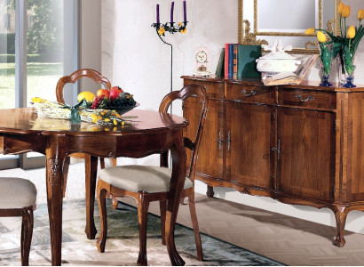 Schrank Wohn Zimmer Regal Luxus Holz Design Kommode Anrichte Side Braun Möbel