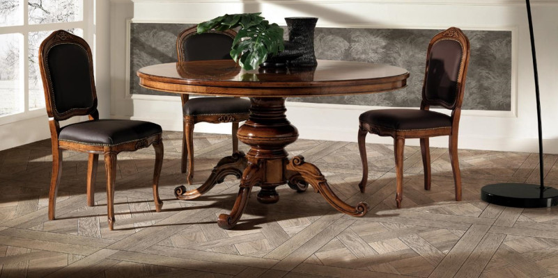 Klassischer Esstisch Tisch Runde Tische Rund Barock Rokoko Möbel Rundtische Neu