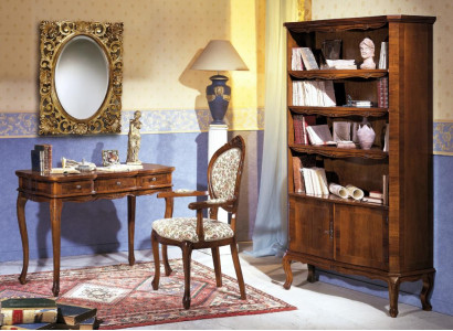 Set Tisch mit Spiegel Tische Sessel Stuhl Set Retro-Stil Schrank Möbel 3tlg