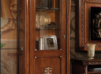 Vitrine 1 Tür Schrank Vitrinen Wohnzimmer Schränke Design Schrank Möbel Glas Neu