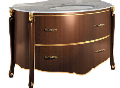 Klassischer Waschtisch Schrank Waschbecken Unterschrank Italienisches Badezimmer