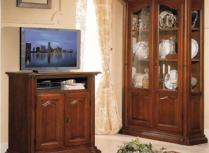 Vitrinen Glas Wohnzimmer Schrank Echtholz Vitrine Möbel Anrichte Massive Holz