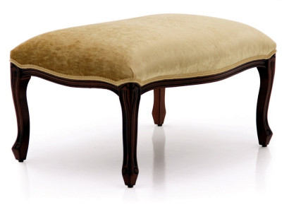 Wohnen Sitzbänke Sitz Textil Beige Design Hocker Polsterhocker Fuß Ablage Möbel