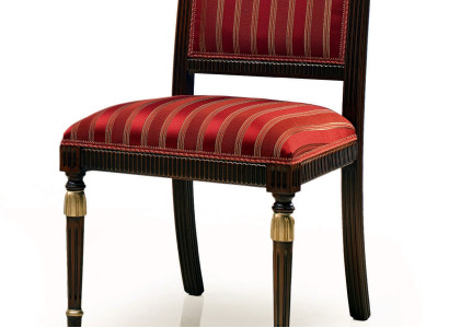 Stuhl Sitz Polster Stuhl Italien Luxus Esszimmer Stühle Textil Holz 1x Lehnstuhl