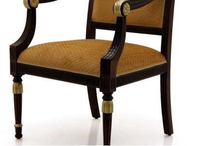 Stuhl Design Wohnzimmer Esszimmer Holz Stühle Polster Armlehne Vaccari giovanni