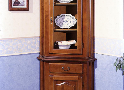 Vitrine Anrichte Retro Stil Wohnzimmer Schrank Kommode Schränke Massiv Vitrinen