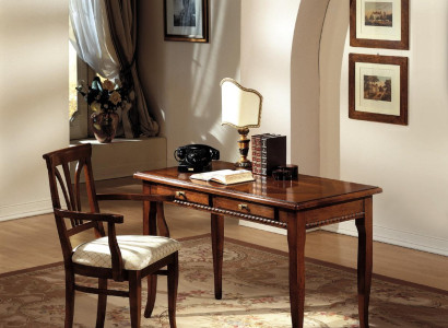 Schreibtisch Sekretär Italienische Möbel Tisch Stuhl Set Büro 2tlg Einrichtung