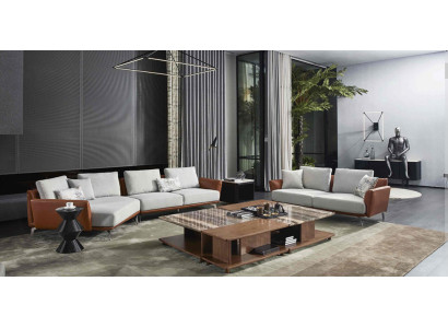 Ecksofa Wohnlandschaft Sofa Couch L Form Polster Couchen Design Garnitur Leder