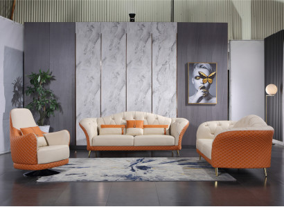 Modern Sofagarnitur 3+2+1 Sitzer Set Design Sofa Polster Couch Couchen