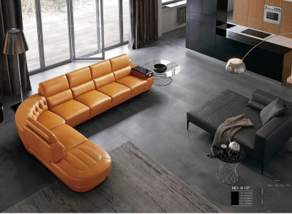 Eck Sofa Couch Polster Sitz Ecke Wohn Landschaft Leder Couchen Designer