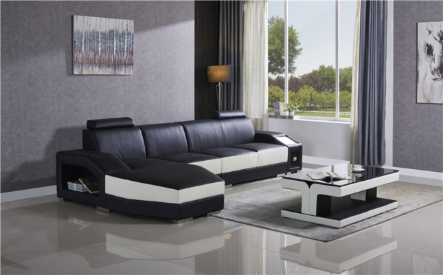 Leder Modern Couch Wohnlandschaft Ledersofa Sofagarnitur Möbel Sofa