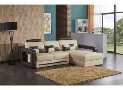 Ecksofa L Form Sofa Couch Polster Garnitur Wohnlandschaft Ledersofa