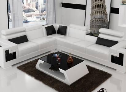 Ecksofa Sofa Couch Polster Wohnlandschaft Leder Eck Sofas Garnitur L Form Neu