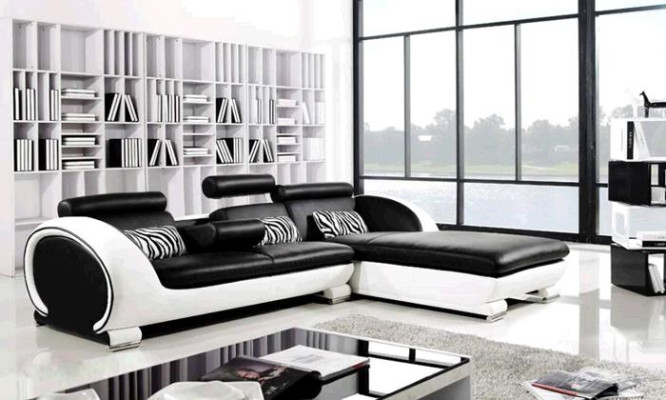 Ecksofa Sofagarnitur Leder Sofa Couch Ecke Polster Hocker Set Komplett