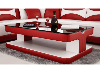 Moderner Leder Couchtisch Tisch Moderner Glastisch Design Tische Glas
