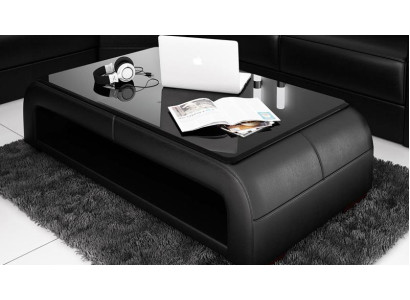 Ledertisch Couchtisch Glastisch Sofa Beistell Tisch Tische Couchtische