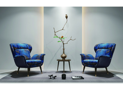 Design Ohrensessel 1 Sitzer Stoff Couch Sofa Polster Sofas Neu