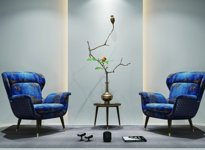 Design Ohrensessel 1 Sitzer Stoff Couch Sofa Polster Sofas Neu