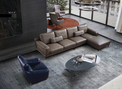 Eck Sofa Couch Designer Polster Sitz Ecke Wohn Landschaft Leder Couchen