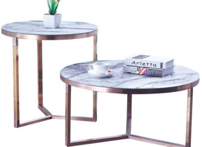 Designer Couch Tisch Rund Tische Runde Sofa Metall Glas Beistell 