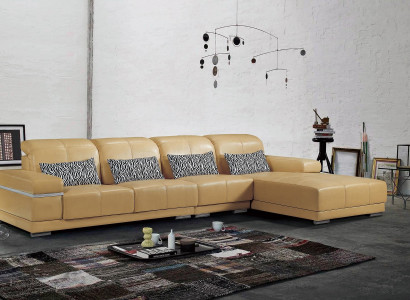 Couch Eck Sofa Leder Sitz Polster Garnitur Wohn Zimmer Landschaft Sofas