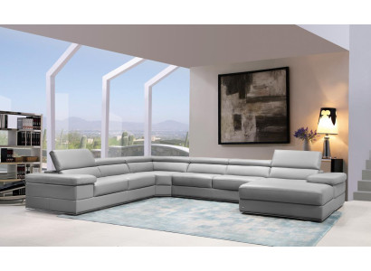 Ledersofa Couch Wohnlandschaft Ecksofa Eck Garnitur Design Modern Sofa 1530B