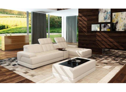 Ledersofa Ecksofa Sofa Couch Polster Eck Garnitur L Form XXL Big Sofas