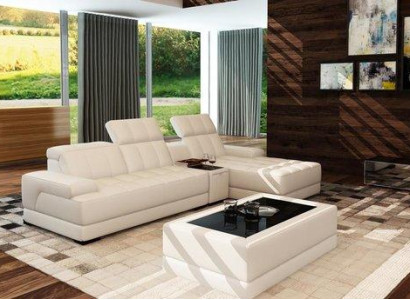 Ledersofa Ecksofa Sofa Couch Polster Eck Garnitur L Form XXL Big Sofas