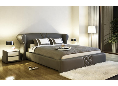 Leder Polster Bett Betten Hotel Klassisches Designer Doppel Ehe Schlafzimmer Neu