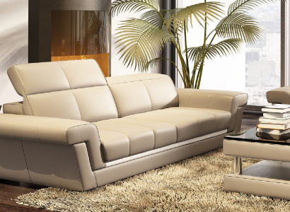 Ledersofa Couch Wohnlandschaft 3 Sitzer Design Modern Sofa 5136_3ER