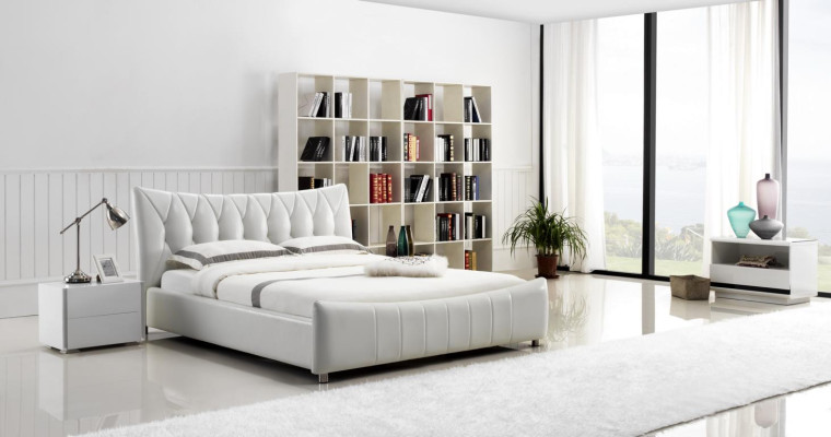 Modernes Design Bett XXL Betten Hotel Luxus Stil Doppel Leder 140 160