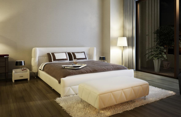 Modernes Design Bett Hotel XXL Betten Luxus Stil Doppel Leder 140 160 180x200cm