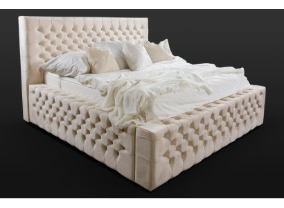 Luxus Bett Chesterfield Samt Betten Textil Doppel Hotel Möbel 140x200