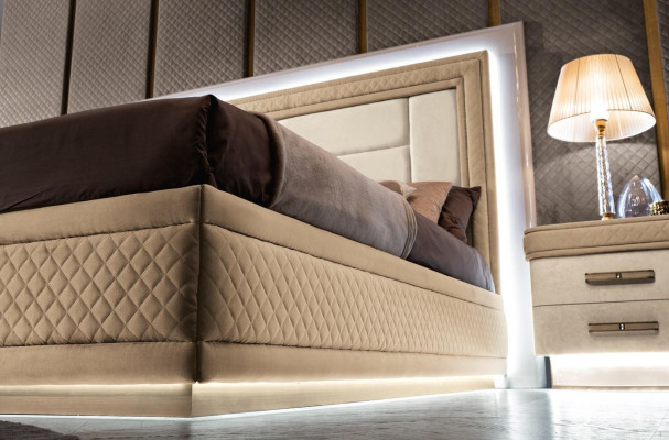 Bett Nachttisch Kommode Schlafzimmer Set Design Luxus Komplett Italien Neu 7tlg.