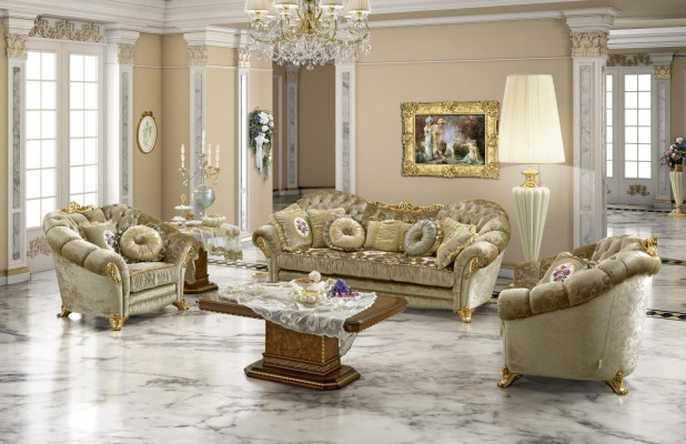 Sofagarnitur 3+1+1 Sitzer Sofas Couch Polster Garnitur Möbel Couchen Stoff Neu