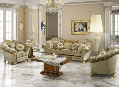 Sofagarnitur 3+1+1 Sitzer Sofas Couch Polster Garnitur Möbel Couchen Stoff Neu