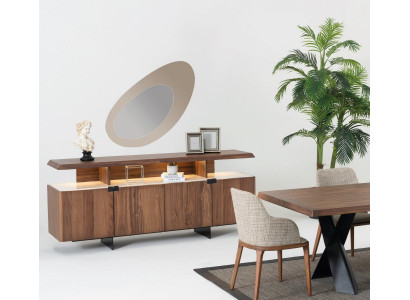 2tlg Luxus Holz Kommode Schrank Sideboard Anrichte Design Möbel